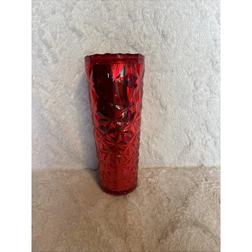 Starbucks Winter Holiday Red Jeweled Tumbler 24oz 2023 Never Used No Straw!